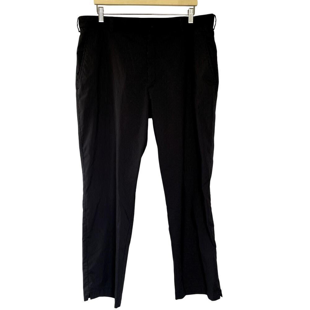 Nike Golf Dri-FIT Pinstripe Pants 38x32 Navy Blue Mens Straight Leg Performance